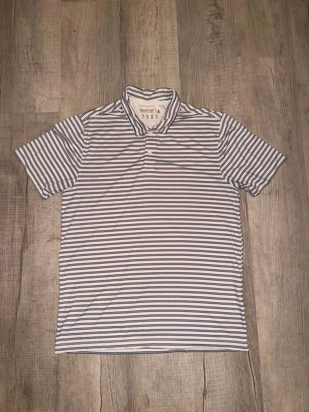 Abercrombie & Fitch A&F Air Knit Polo Shirt Men's M Striped